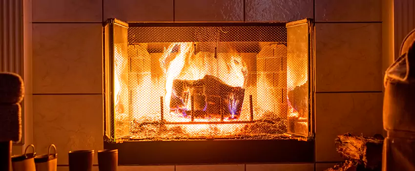 Mendota Hearth Landscape Fireplace Installation in Burbank, Illinois